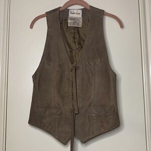 Vintage Sabrina Brown Suede Vest (10)